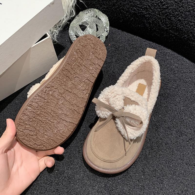 2024 женская осенне-зимняя бархатная обувь, теплая хлопковая обувь для мам, обувь на плоской подошве для беременных