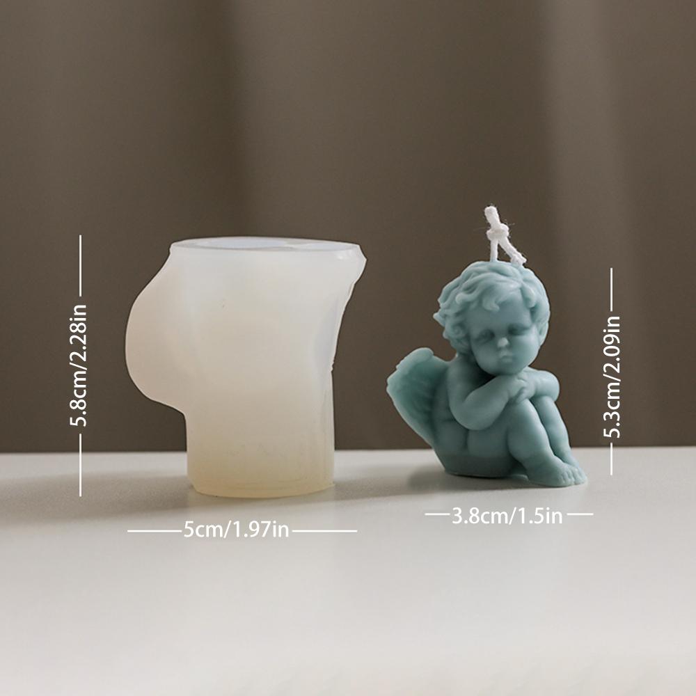 Силиконовая форма для свечи в виде ракушки-херувима, форма для смолы «Ангел-ракушка», «сделай сам», ручная работа, домашний декор, свеча, мыловарение