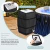 Hot Tub Spa Heater Pump Cover with Transparent Window Zipper Design Universal Easy To Install Waterproof Hot Tub Insulated Pump Cover