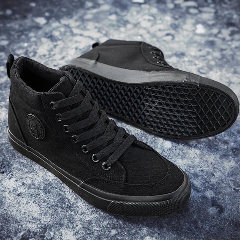 Fashion High-top Men Canvas Shoes Fashion Classics Casual Shoes for Men Lace Up Breathable Sneakers High Quality Mens Tennis Shoes 2024