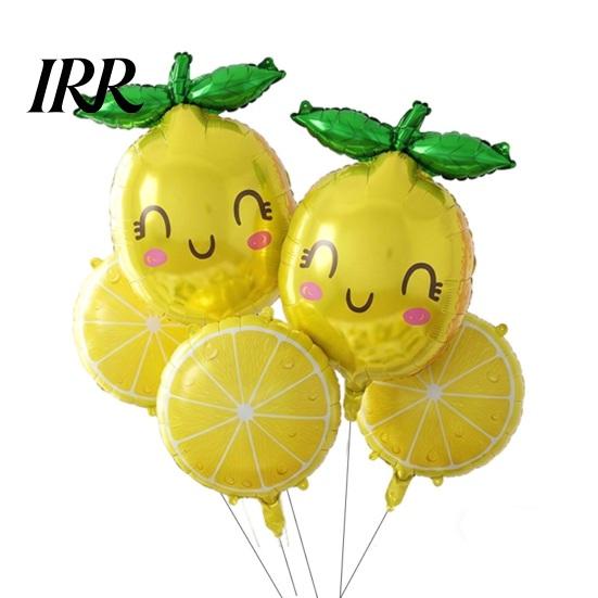 Bridal Shower Lemon Decor 10 Pcs Balloons, Summer Yellow Fruit Foil Balloons for Slice Balloon Themed Birthday Party Supplies, Vacation
