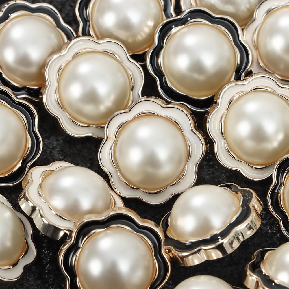 10Pcs Plastic Ornaments DIY Pearl Clothing Buttons Needlework Shirt Buttons Sewing Accessories