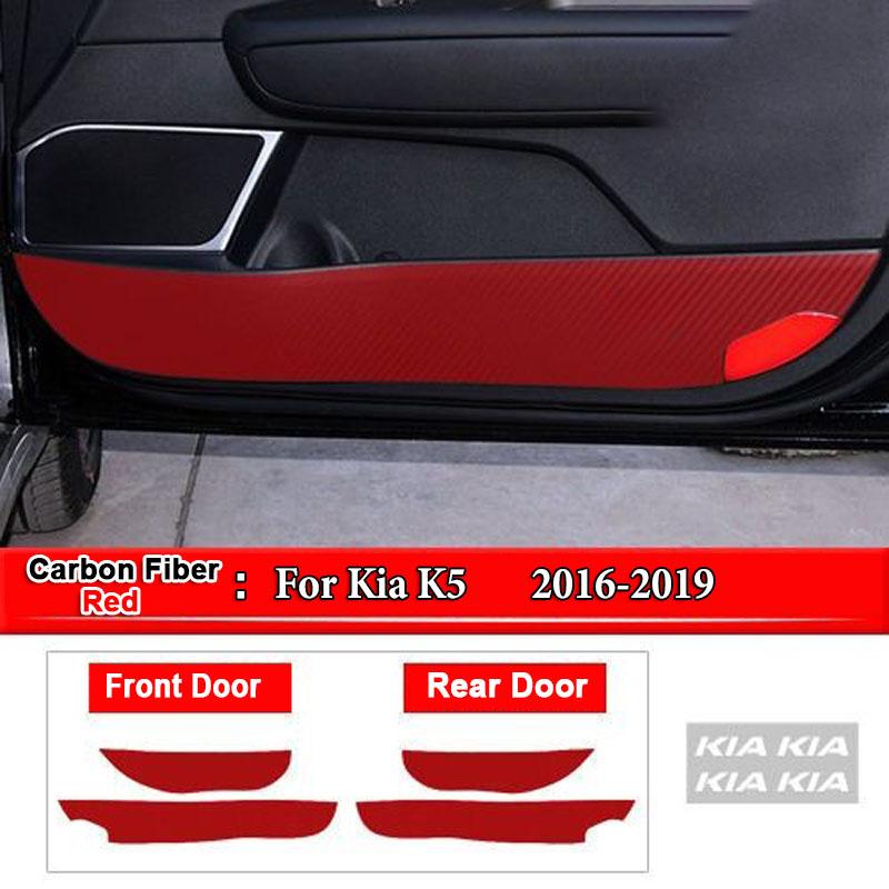 Для Kia Sportage K2 K3 K4 KX3 K5 KX5 KX7 Автомобильные Внутренние Накладки на Дверь Против Загрязнения Узором под Углеродное Волокно Наклейки Защитные Аксессуары