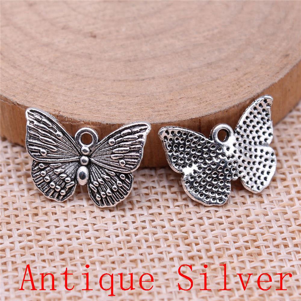 Butterfly Shaped Charms Pendant For Bracelet Necklace Jewelry Making Craft Findings