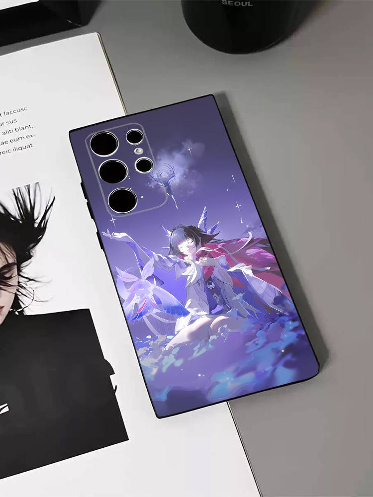 G-Genshin C-Колумбина Impact Чехол для телефона для Samsung S26,S24,S21,S22,S23,S30,Ultra,S20,Plus,Fe,Lite,5G Черный чехол