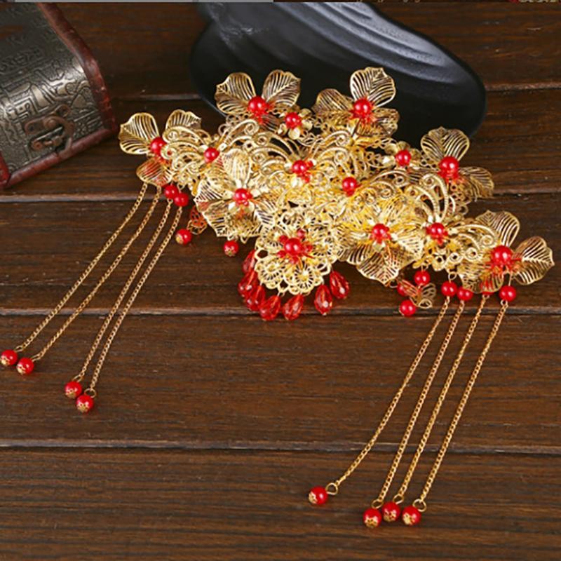 Женские гребни для волос Hanfu Свадебные аксессуары для волос Головной убор Ювелирные изделия Свадебный головной убор Заколка для волос