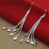 Новые серьги из стерлингового серебра 925 пробы, серьги в форме змеиной кости в форме сердца для женщин, модные украшения, свадебные подарки
