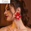 Guanlong -Pendientes Grandes De Resina Acr íLica Con Diamantes De Imitaci óN, Joyer íA, Venta Al Por Mayor, 7 Colores