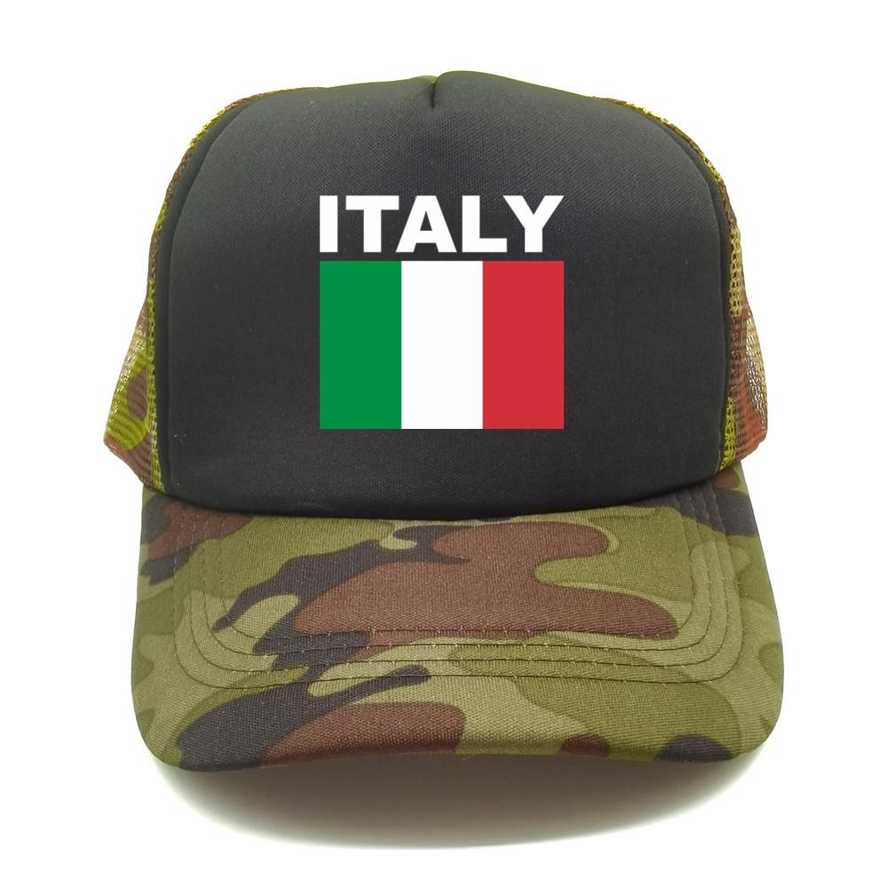 Italia Italy Italian Flag Trucker Cap Summer Unisex Cool Dad Hat Baseball Caps Unisex Outdoor Mesh Net Caps