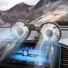 Автомобильный вентилятор с двумя головками, вращение на 360°, 3 регулируемые скорости, вентилятор для охлаждения на присоске для транспортных средств, офиса, крепится на приборную панель, USB-вентилятор