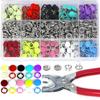 200 Sets Snap Fasteners Kit Tool, Metal Snap Buttons Rings with Fastener Pliers Press Tool Kit   Sewing and Crafting 10 Co