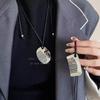 Серебряная маленькая версия расческа-ожерелье ретро длинный кулон женский нишевый дизайн новая цепочка для свитера высококачественные аксессуары тренд