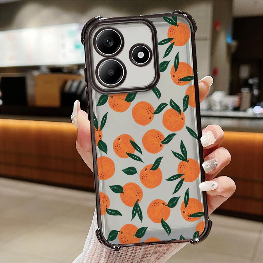 Cartoon Orange Phone Case for Xiaomi Redmi Note 9S 13 10 Lite 10s 14 10 Pro 11s 11 12 Pro 9Pro Soft Cover