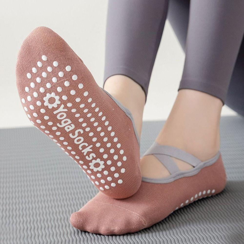 Противоскользящие носки для пилатеса, спортивные носки с открытой спиной, профессиональные бандажные носки для йоги, спортзала