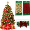 36Pcs/Set Christmas Bows Mini Decorative Bows Ribbon Bows Decoration