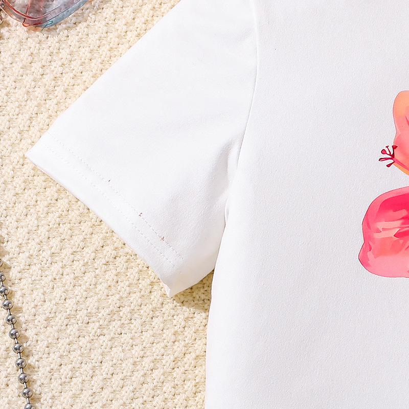 Костюм для девочки 8-12 лет, детская одежда, летние новые повседневные рабочие брюки с большими карманами + топ с короткими рукавами, комплект из 2 предметов, брюки для девочек