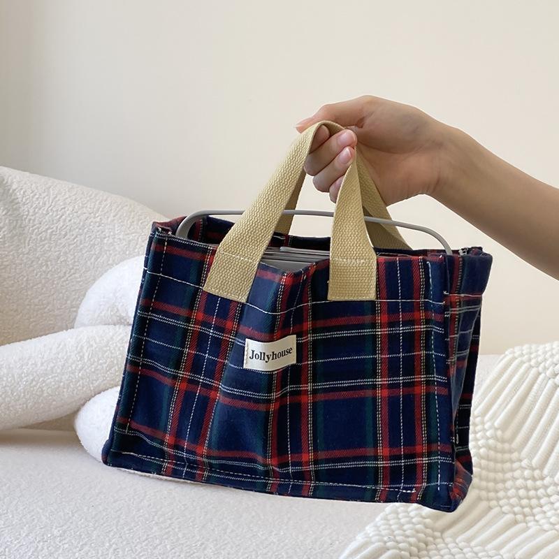 Да язык/маленький свежий литературный пикник цветочная сумка для ланча сумка для бенто ручная переноска универсальная ручная переноска маленькая квадратная сумка