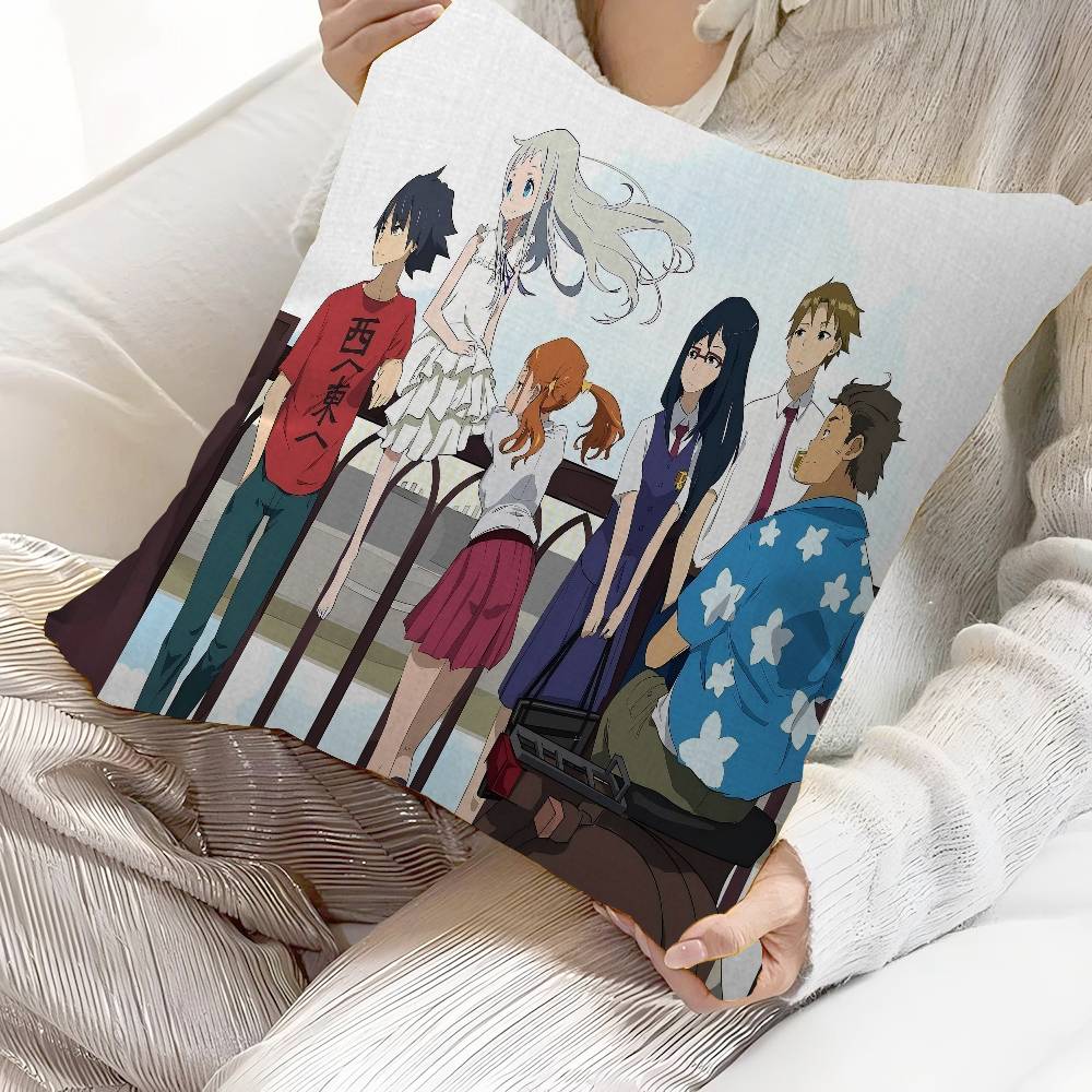 Аниме Исцеление A-Anohana Наволочка Чехол на Подушку для Дивана Декор Комнаты Подарок для Детей