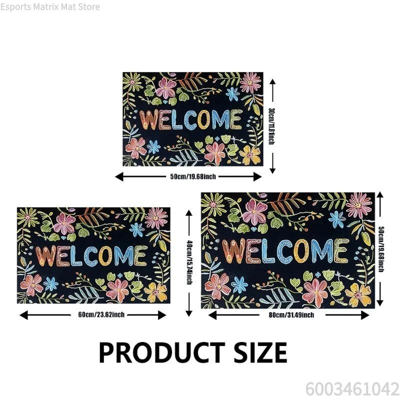 Cute Cat Pattern Entrance Door Mat Welcome Mat Bathroom Kitchen Non-slip Floor Carpet Washable Bedroom Home Decoration Small R