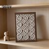 Nursery Wall Decoration Handmade Woven Tapestry Frame Art, Wooden Framed Boho Cotton Rope Easy Hang Hanging Decor for Nursery, Hallway, Desk,