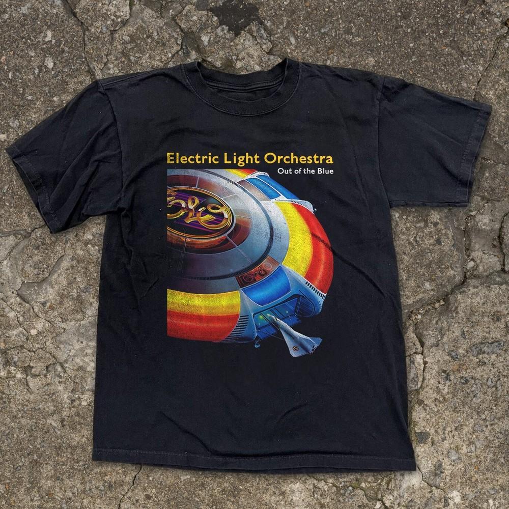 Electric Light Orchestra Out Of the Blue Унисекс Черная Футболка Размер S-5XL Унисекс Футболка
