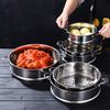 With Double Ear Steamer Basket Kitchen Cooking Tool Pot Steaming Grid New Steam Rack