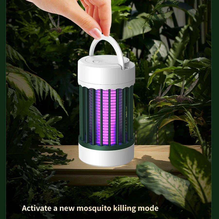 Лампа от комаров, электрическая шоковая лампа от комаров, ловушка для насекомых, USB-порт, борьба с вредителями, крючок для подвешивания для домашнего кемпинга