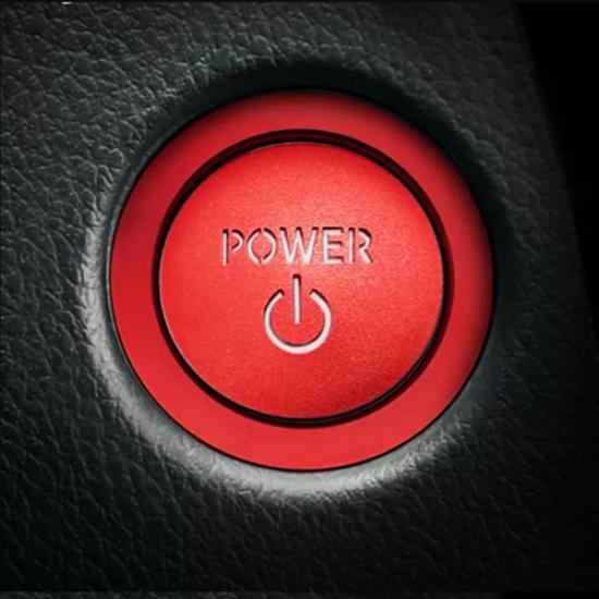 For Toyota RAV4 Hybrid -2025 Engine Push Switch Button Ring Trim Red