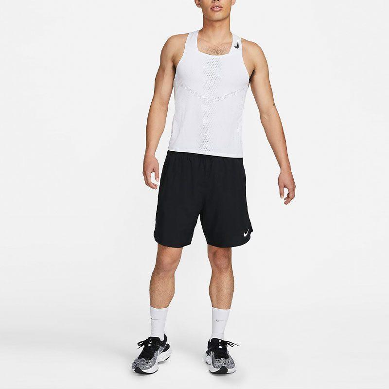 Nike Мужские майки для бега Белые с круглым вырезом Умеренные Другие DM4625-100
