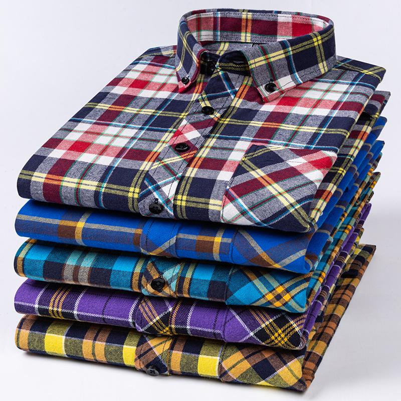 Батал 8XL100% хлопок шлифованные рубашки с длинным рукавом для мужчин приталенные повседневные однотонные рубашки мягкие бледные топы дизайнерская элегантная одежда