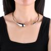 2024 New Irregular Chunky Water Drop Open Choker Necklace for Women Girls Punk Goth Fashion Vacation Jewelry