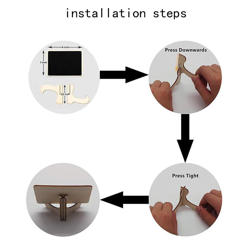 6 стилей мини-деревянная доска для доски для сообщений, небольшая подставка для доски для объявлений