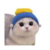 Вязаная шапка для питомца, связанная крючком вручную, аксессуар для костюма бога богатства лягушки, теплая зимняя шапка для питомца для маленьких кошек и собак