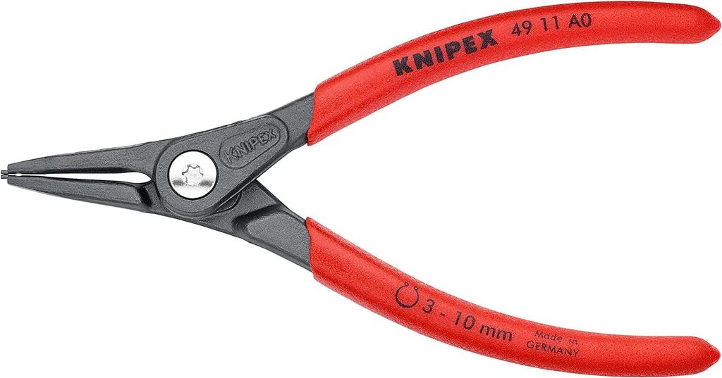KNIPEX Precision Snap Ring Pliers for Straight 4911-A0 Shafts, (SB)
