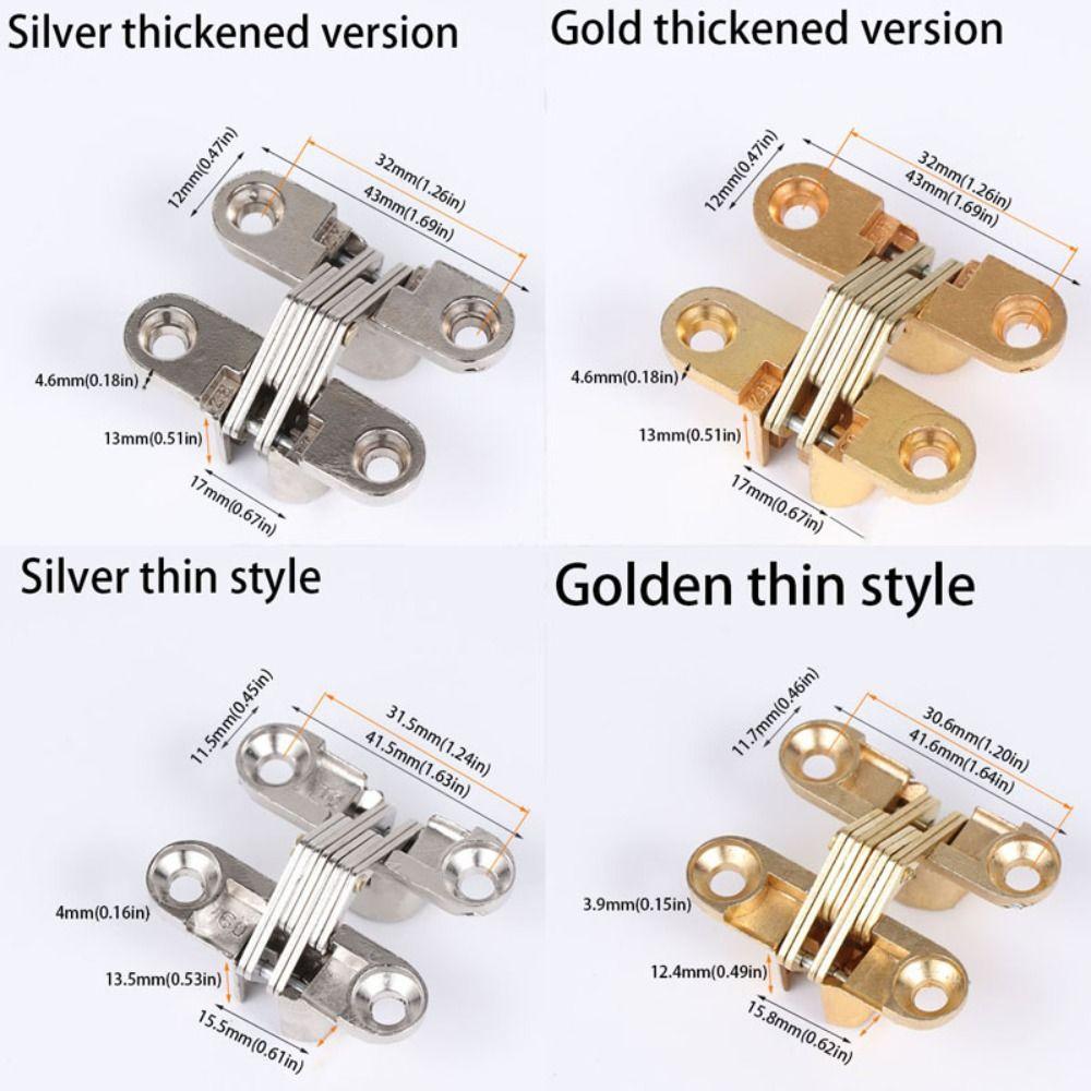 Stainless Steel Folding Door Hinge Silent Design Concealed Hinge Furniture Hardware Furniture Door