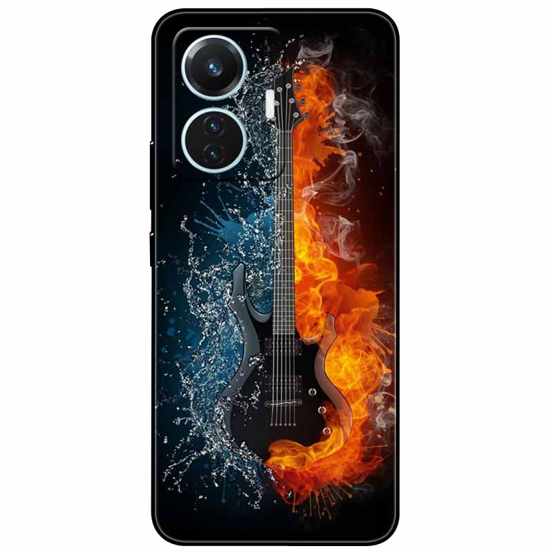 Чехол для vivo T1 4G V2153 Чехлы ТПУ Черный Силиконовый Звездная Луна Чехол для vivo T1 44W Чехол Ударопрочный Мягкий X100 Pro Корпуса