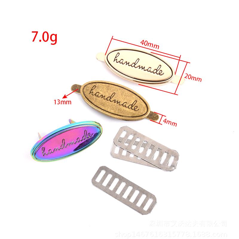 5 шт. Металлические бирки ручной работы Золотой Серебряный цвет Бирки для ремесел Одежды Бирки для сумок Кошельков Ручная работа С принтом букв Сделай сам Швейные бирки