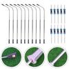 10pcs. O Scale Model Trains Metal Light Poles Wired LED Lighted Street Lamps