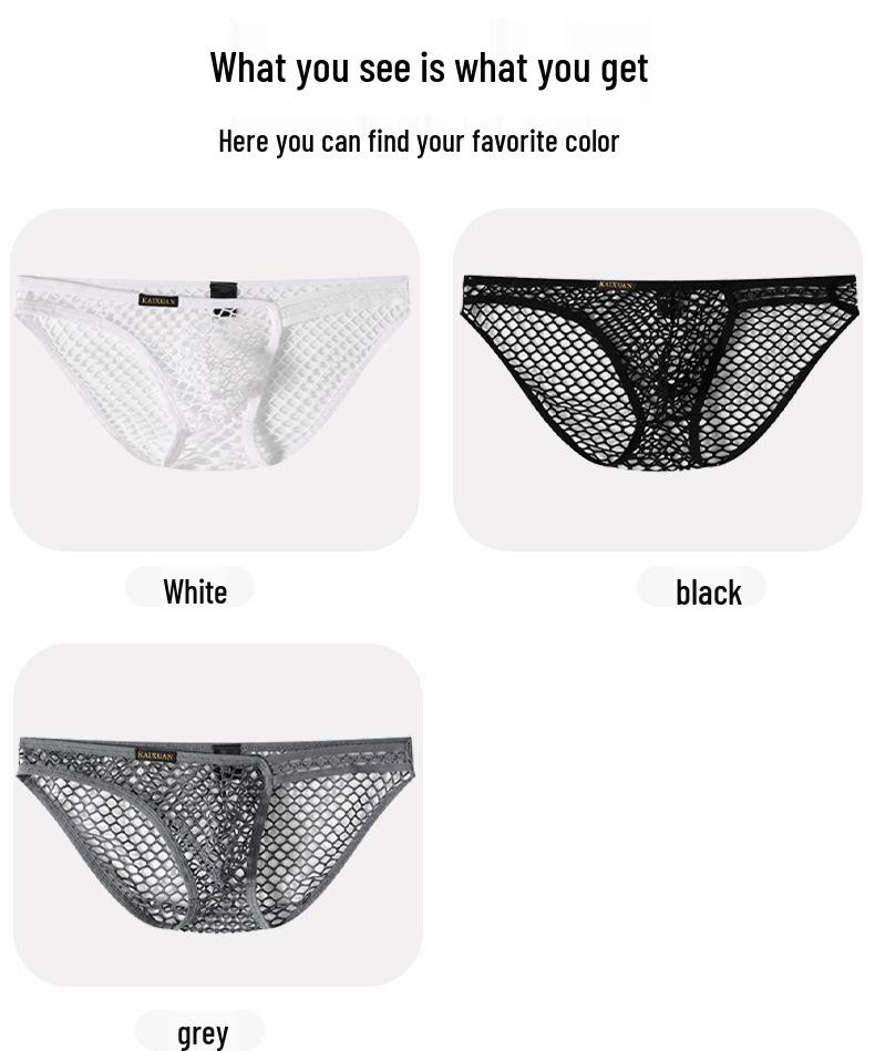 Мужские большие сетчатые трусы-слипы - Быстросохнущие, Удобные, Европейско-американский стиль