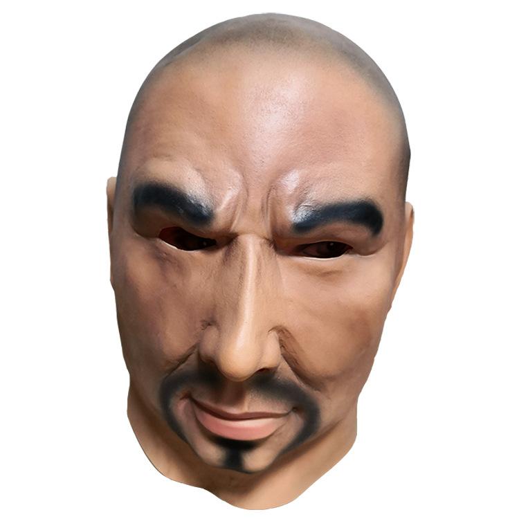 Halloween character props, creative film and television masks, latex headgear, bald evil villain mask
