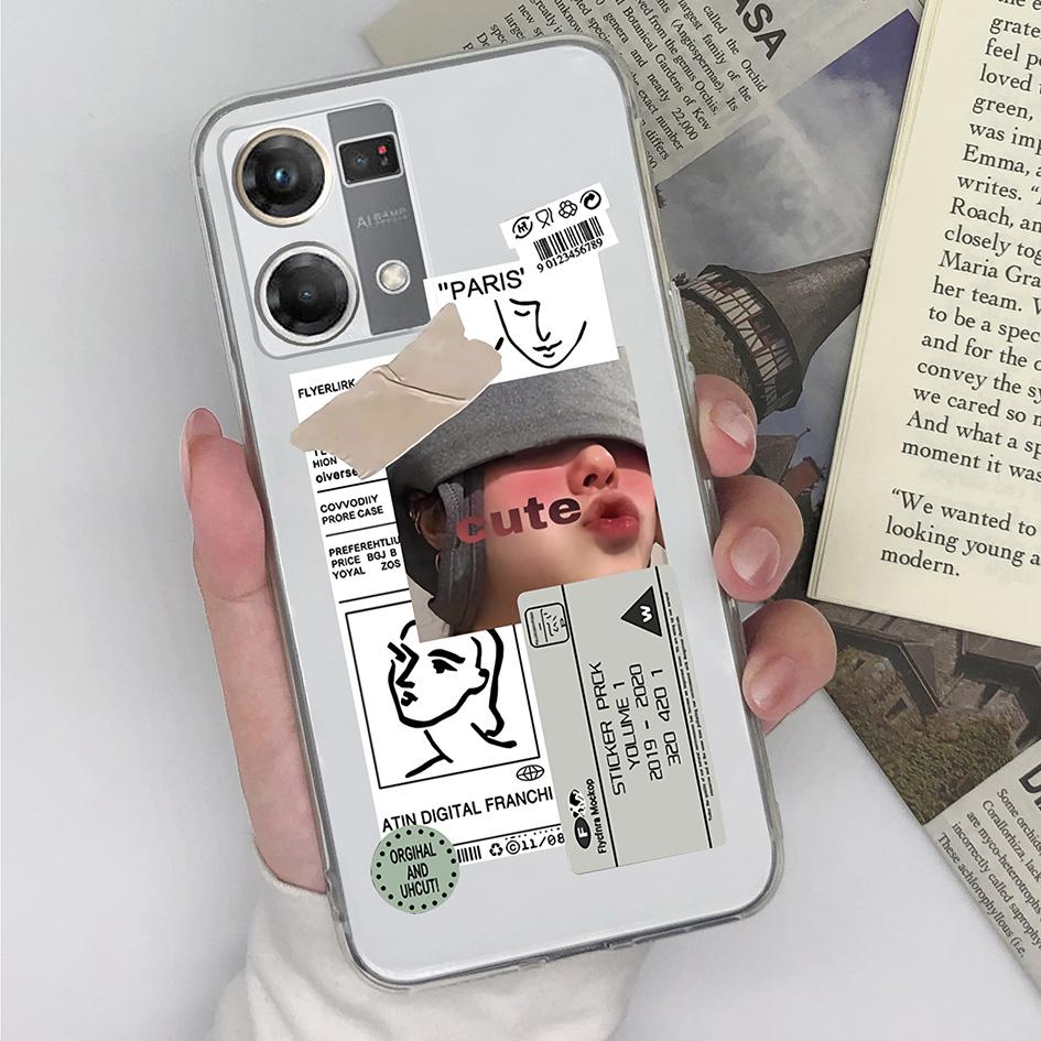 Чехол для телефона Realme 9 10 Pro + C55 C53 C33 OPPO Reno7 Pro SE 4G 5G Reno8 T, модная задняя крышка для телефона для девочек, мягкий силиконовый бампер для OPPO Realme