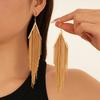 Европейские и американские треугольные серьги-цепочки с бахромой Преувеличенные серьги в холодном стиле Нишевые высококлассные серьги