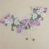 Fake Collar Top Embroidery Flower Pattern Adjustable Lace-up Doll Neck Removable Detachable Half-shirt Collar
