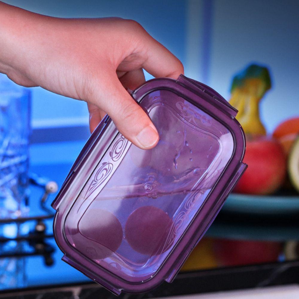 1 шт. Герметичный прямоугольный контейнер для хранения в холодильнике, пластиковый контейнер для ланча, разогреваемый в микроволновой печи