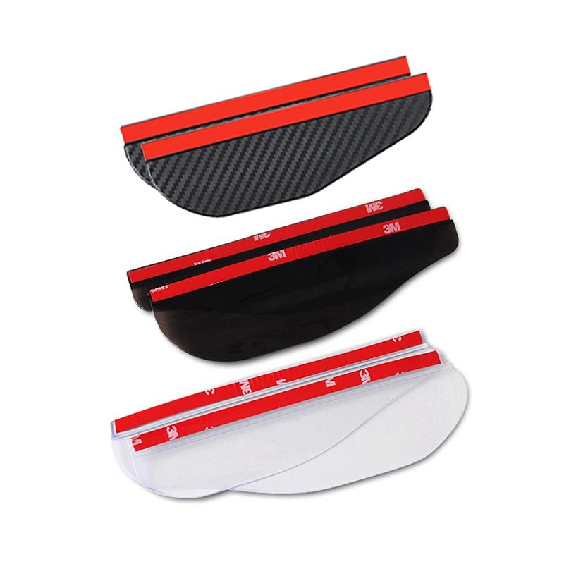 2 шт. черное универсальное зеркало, козырек от дождя, дымозащита, боковое зеркало заднего вида, козырек от дождя, бровей, углеродное волокно, зеркало заднего вида, козырек