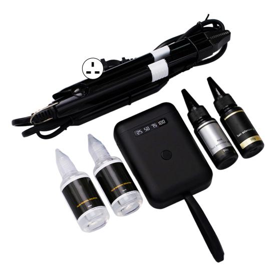 1 Set Hair Extension Tool Kit with 405nm LED UV Light Hair Extension Machine Professional Home Salon Barber Hair Extension Remover Tools