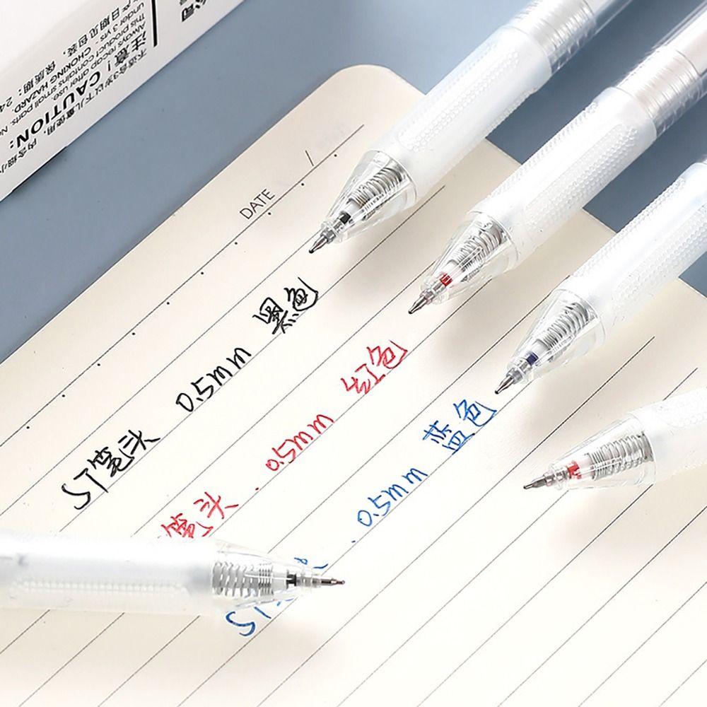 Quick Dry Neutral Pen Black/Red/Blue Ink Ballpoint Pen Transparent Writing Tools  Student