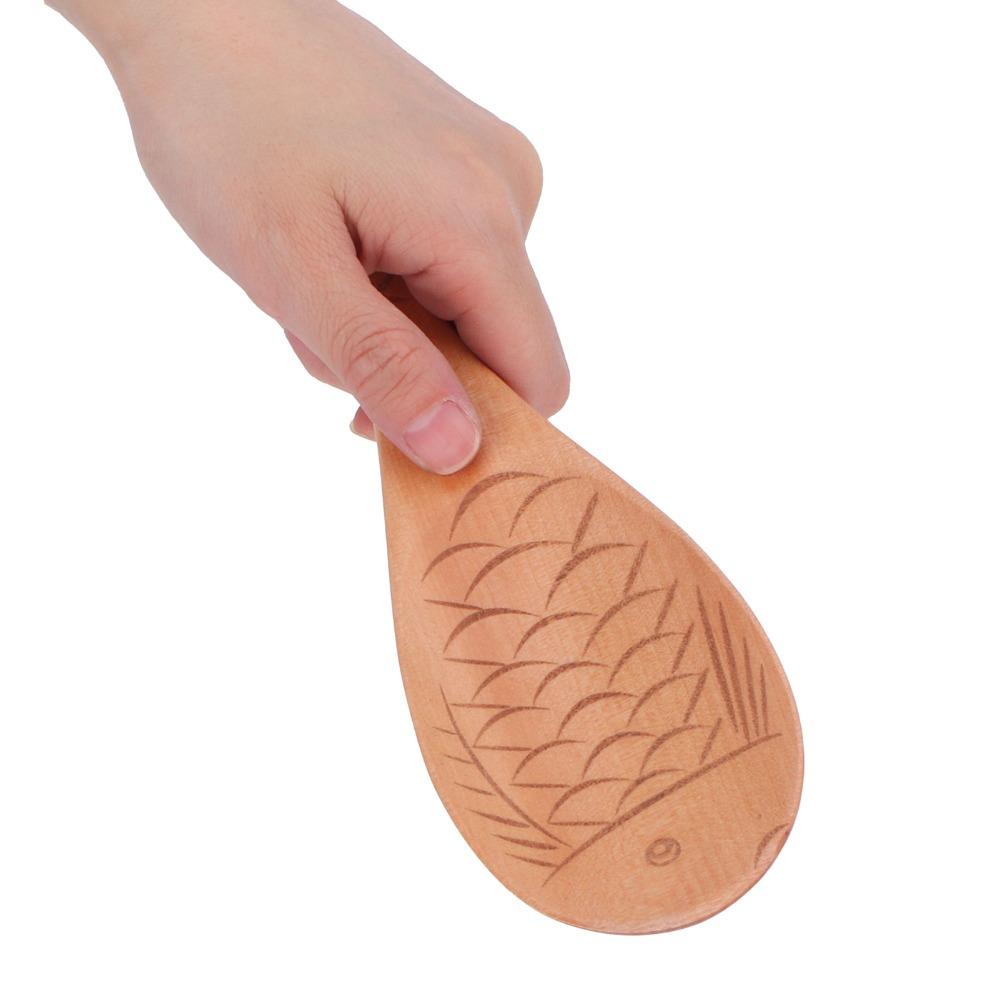 Wooden Rice Spoon Smooth Cooking Spoon Exquisite Food Ladle Dining Time
