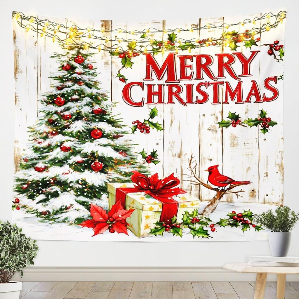 Christmas Santa Claus Wall Hanging Tapestry Snowman Wall Hanging Tree Wall Hanging Gorgeous Christmas Tree Fireplace Gifts