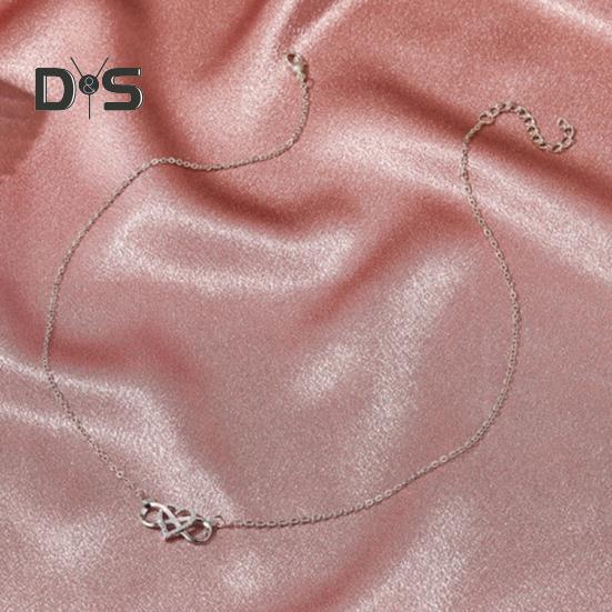 Ожерелье с бесконечным сердцем для женщин, ожерелье с подвеской в виде сердца из кубического циркония, романтические подарки на день рождения для девушки-жены